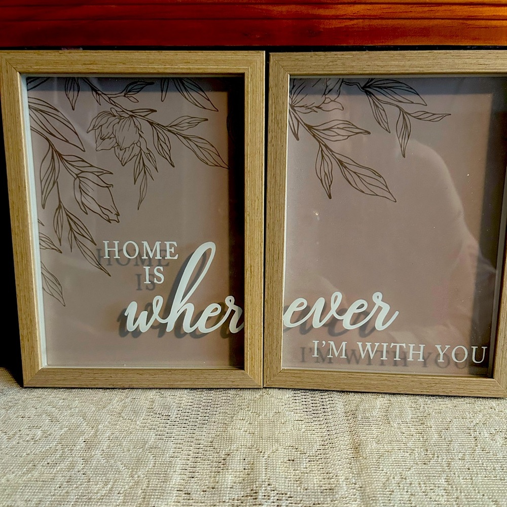Wooden Framed Inspirational Wall Art